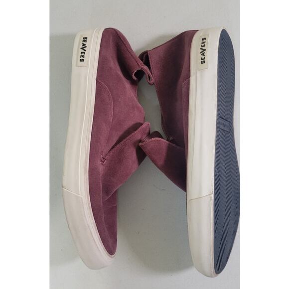 SeaVees Huntington Middie Shoes Mens Size 10 Suede Slip On Maroon Shoes Casual - Picture 3 of 11